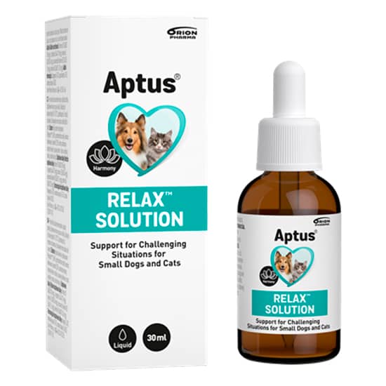 Aptus Relax nomierinoši pilieni pret stresu suņiem un kaķiem 30 ml